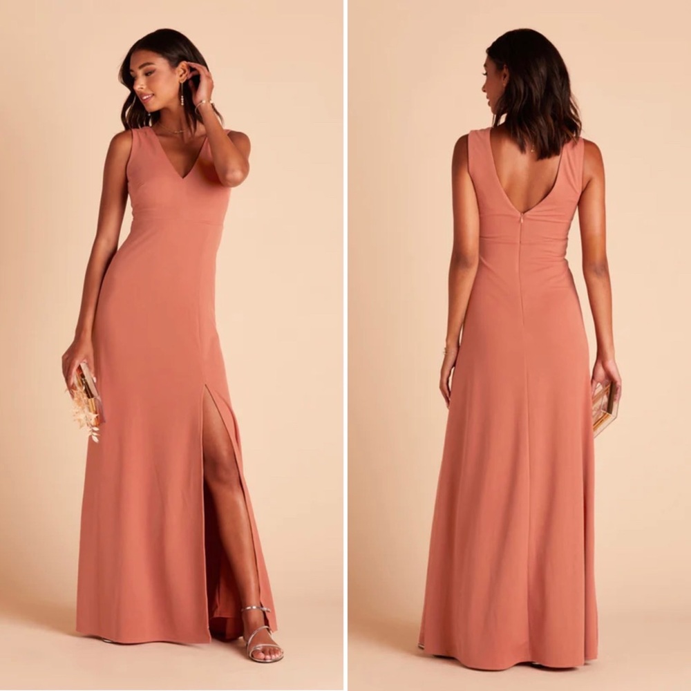 Birdy Grey Shamin Crepe Bridesmaid Dress Terracotta